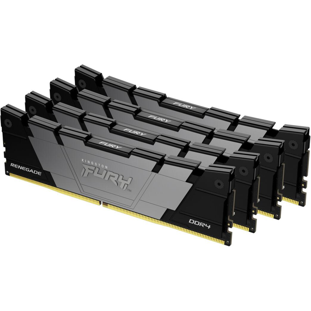 Модуль пам'яті для комп'ютера DDR4 128GB (4x32GB) 3200 MHz Fury Renegade Black Kingston Fury (ex.HyperX) (KF432C16RB2K4/128) - зображення 2