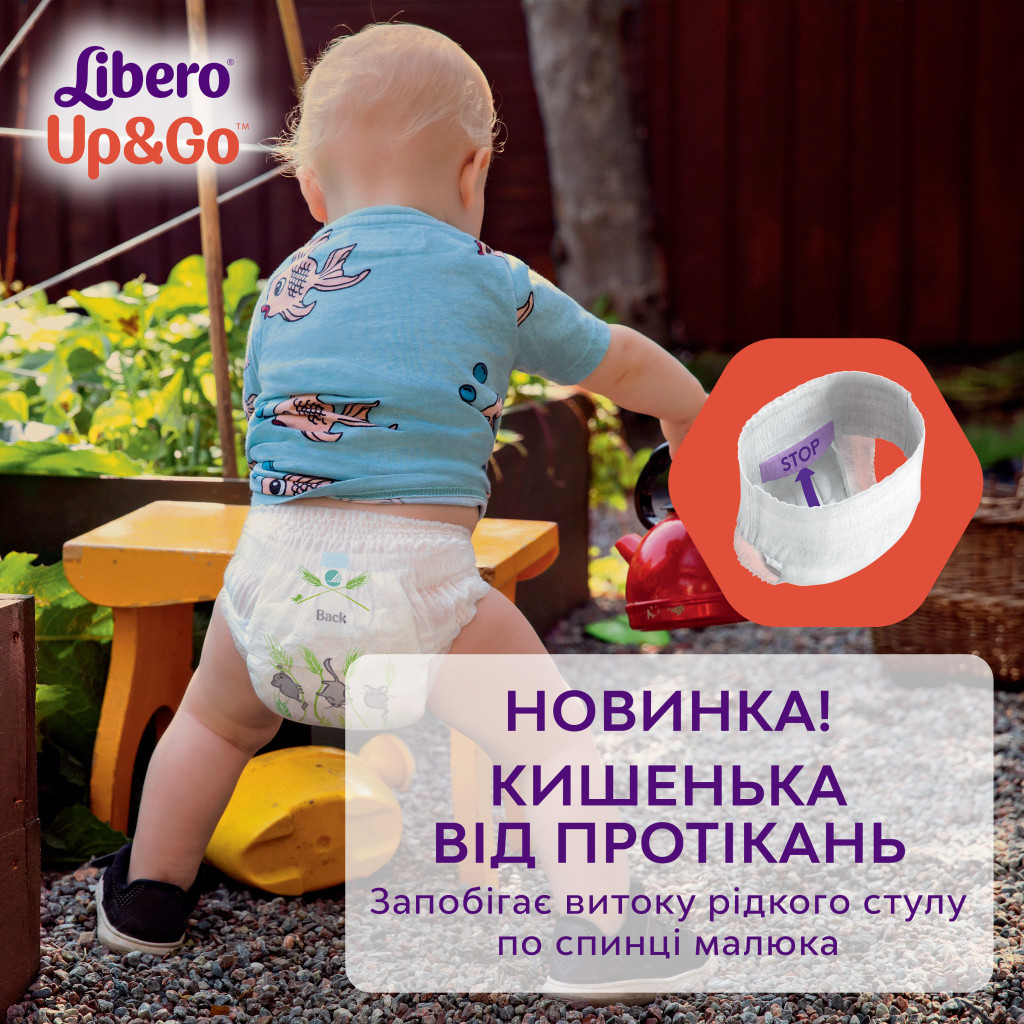 Підгузки Libero Up&Go 4 (7-11 кг) 46 шт (7322540732252) - зображення 3