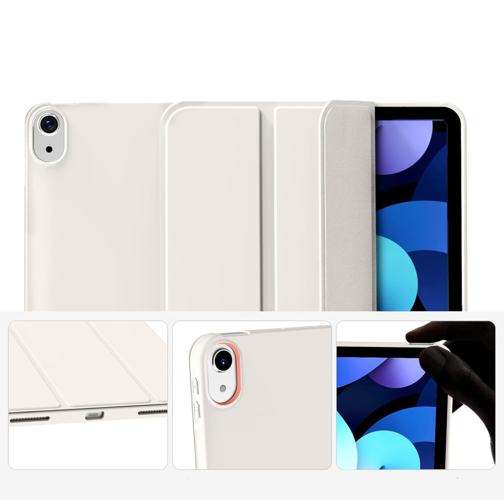 Чохол до планшета BeCover Tri Fold Soft TPU Silicone Apple iPad Air 11" M2/M3 (2024/2025) Beige (711735) - зображення 3
