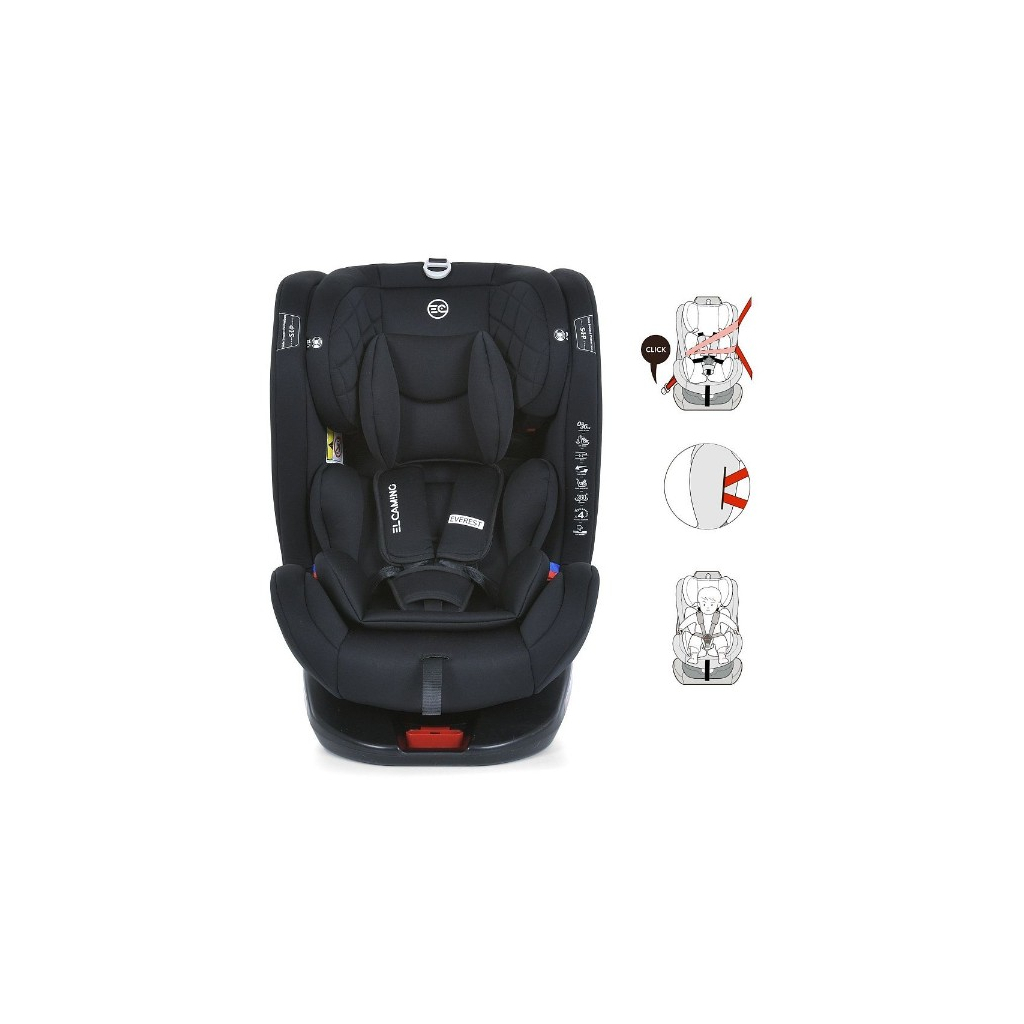 Автокрісло El Camino ME 1114 Everest Black (ME 1114 black) - зображення 2