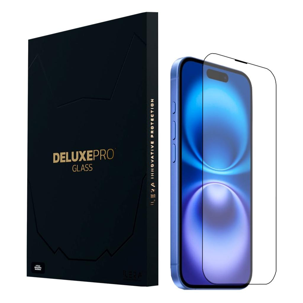 Скло захисне iLera DeLuxe Original Glass iPhone 16 Plus | 15 Plus (ILFCDL16PL) - зображення 1