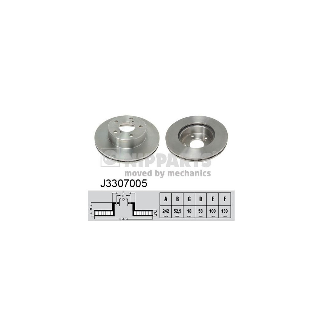 Гальмівний диск Nipparts J3307005 - зображення 1