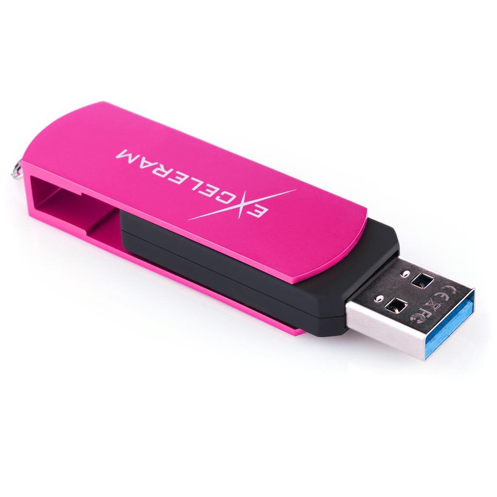 USB флеш накопичувач eXceleram 128GB P2 Series Rose/Black USB 3.1 Gen 1 (EXP2U3ROB128) - зображення 5