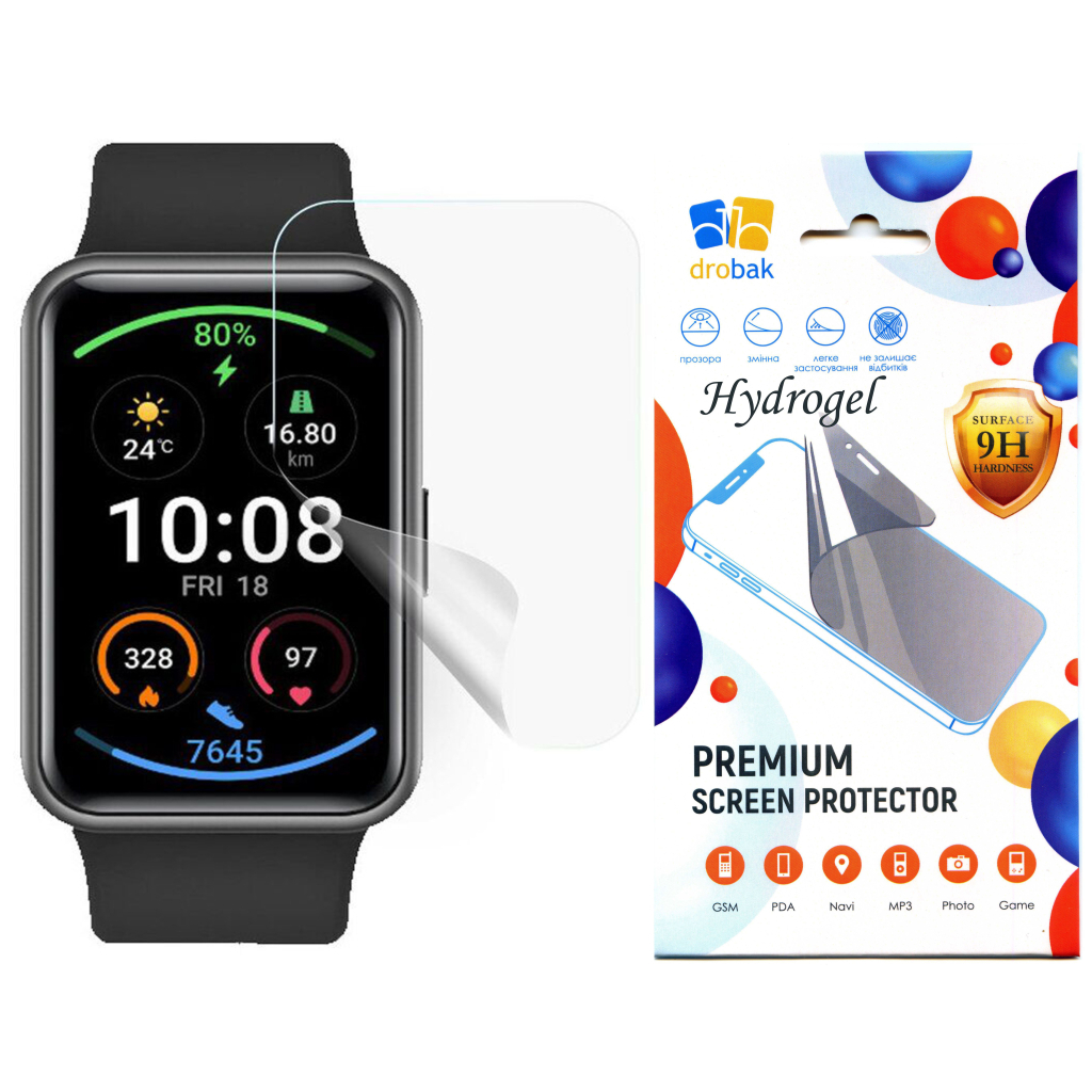 Плівка захисна Drobak Hydrogel OPPO Watch Free (2 шт) (313176) (313176) - зображення 1
