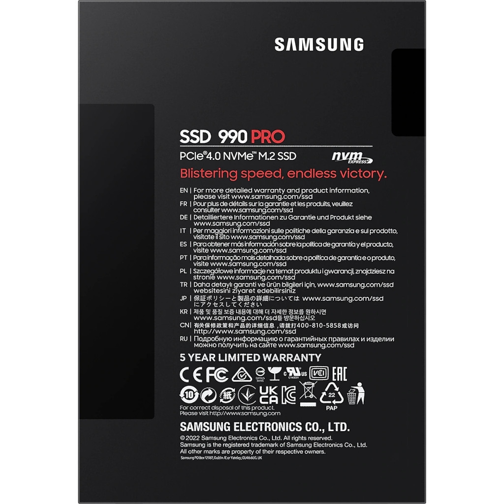 Накопичувач SSD M.2 2280 4TB 990 PRO Samsung (MZ-V9P4T0BW) - зображення 6