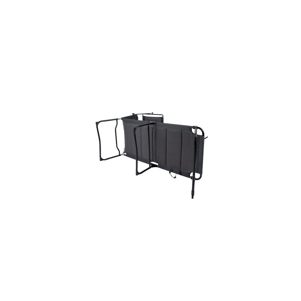 Розкладачка Bo-Camp Sun Lounger With Sunscreen 5 Positions Grey (1304492) (DAS303260) - зображення 2