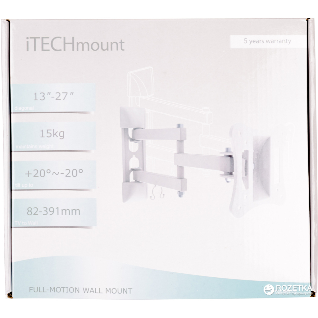 Кронштейн ITech LCD33B WHITE - зображення 4