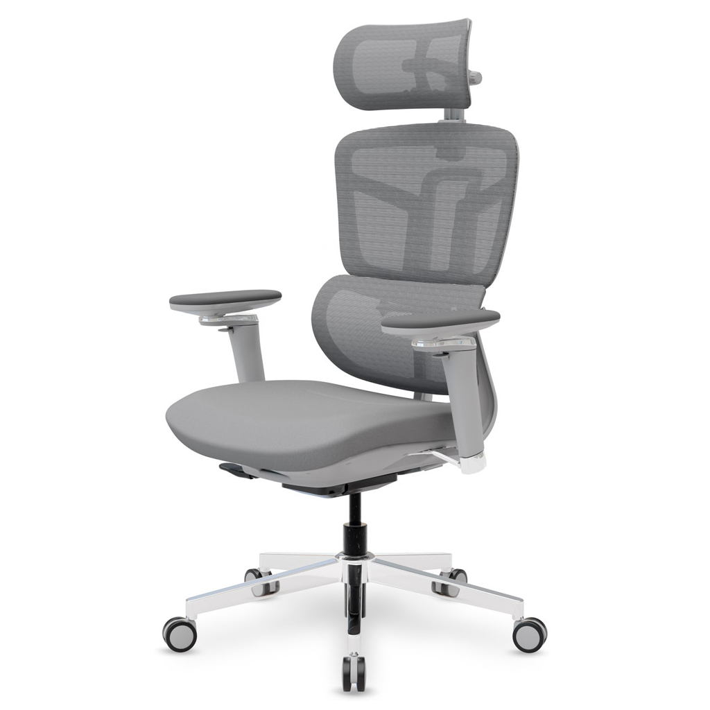 Офісне крісло Mealux S4 Air Fabric Grey (HF-S4 F/G) - зображення 5