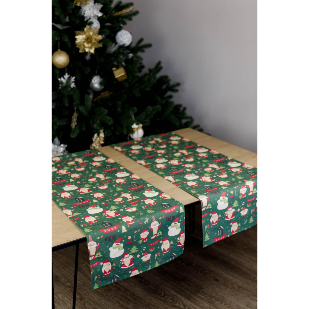 Доріжка на стіл Прованс Санта на зеленому 40х140 см (035779) - зображення 5