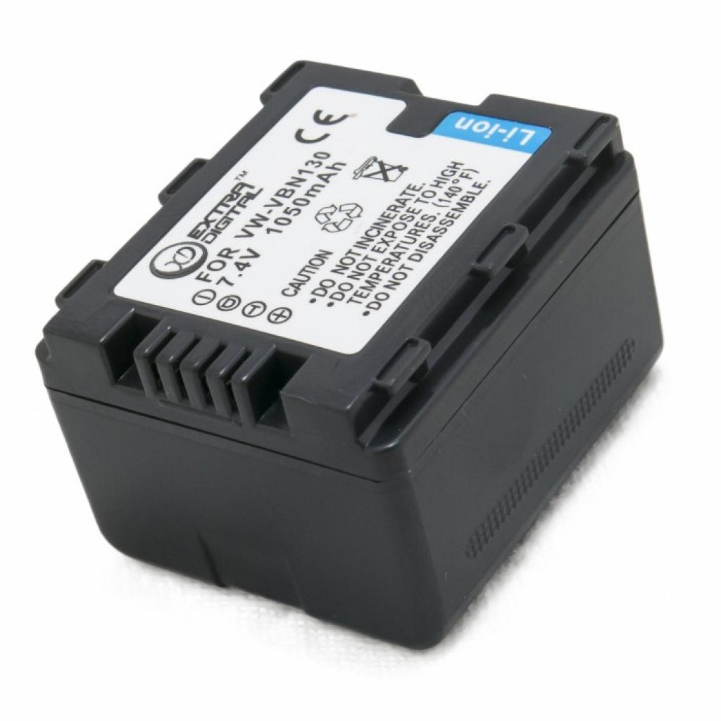 Акумулятор до фото/відео Extradigital Panasonic VW-VBN130 (DV00DV1361) - зображення 4