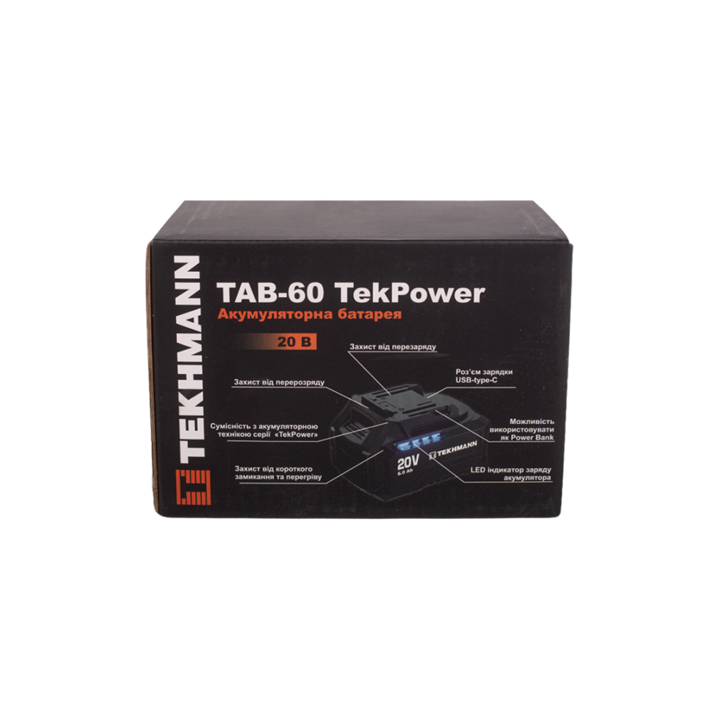 Акумулятор до електроінструменту Tekhmann TAB-60 TekPowerLi-ion 6Ah (854610) - зображення 4