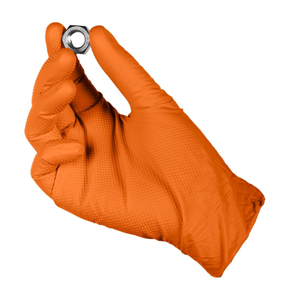 Захисні рукавиці Neo Tools робочі/медичні, перфоровані нітрилові, р.L, 50шт., помаранчевий (97-690-L) - изображение 3