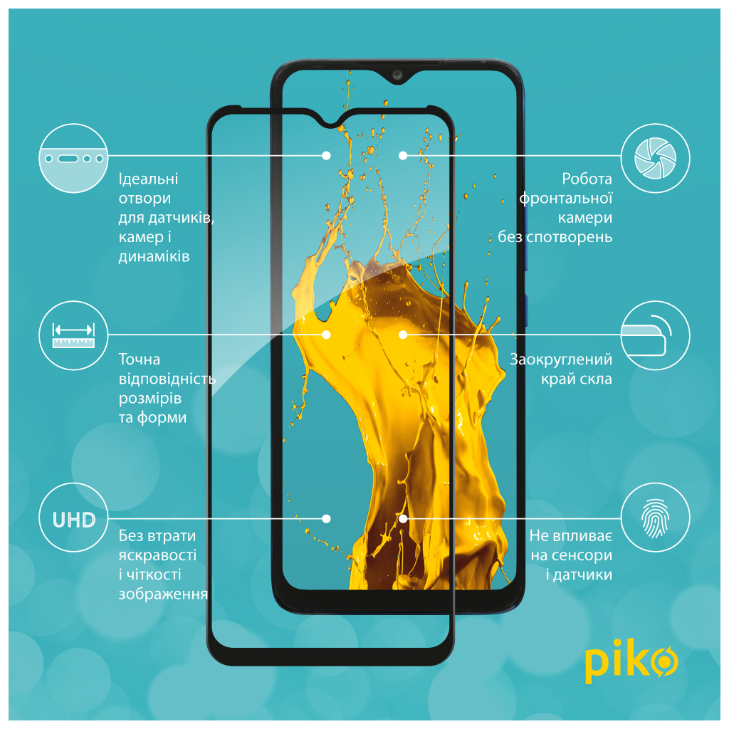 Скло захисне Piko Full Glue Tecno Pop 5 LTE (1283126535383) - зображення 2