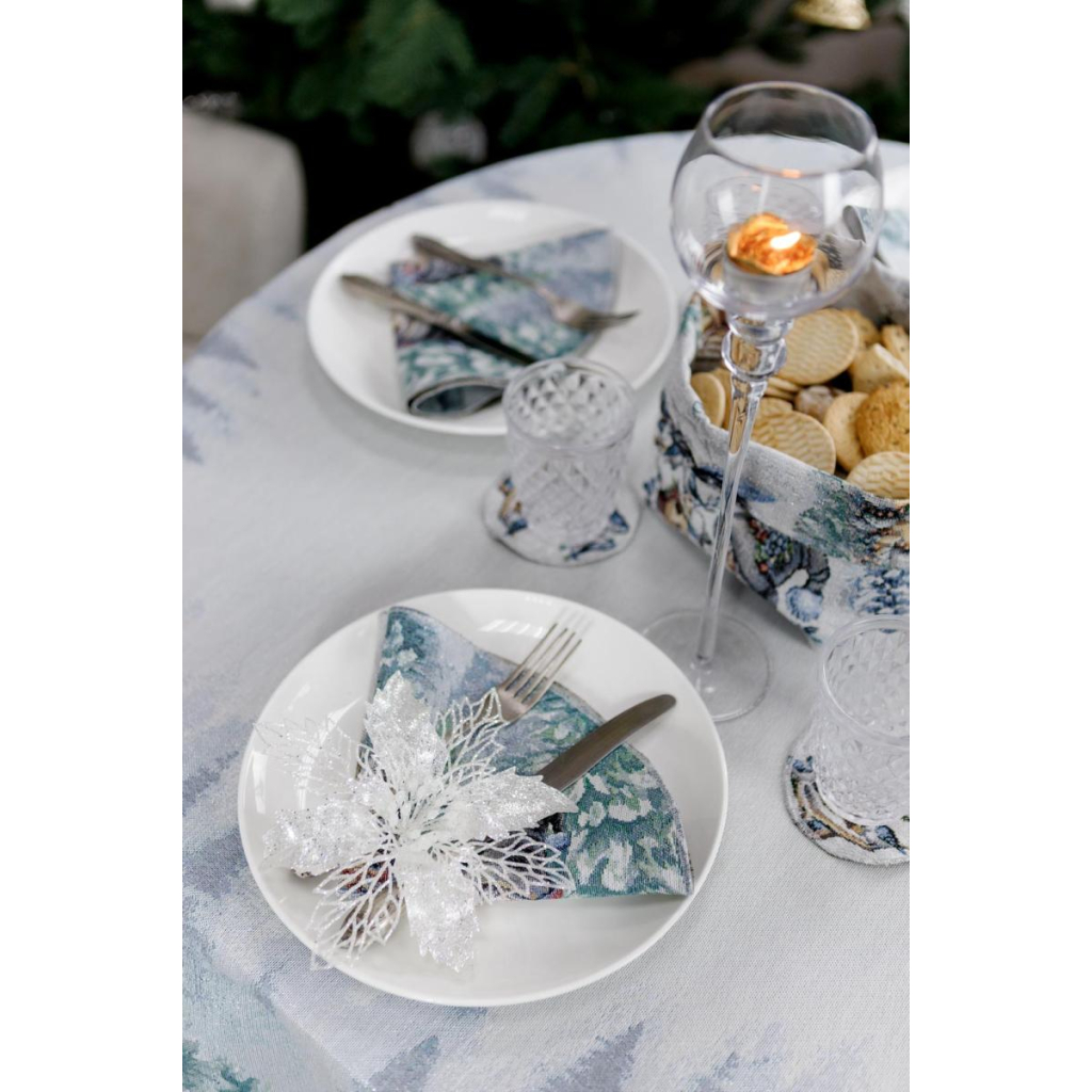 Скатертина Прованс гобеленова Казкові гноми Dх136 см (038457) - зображення 7