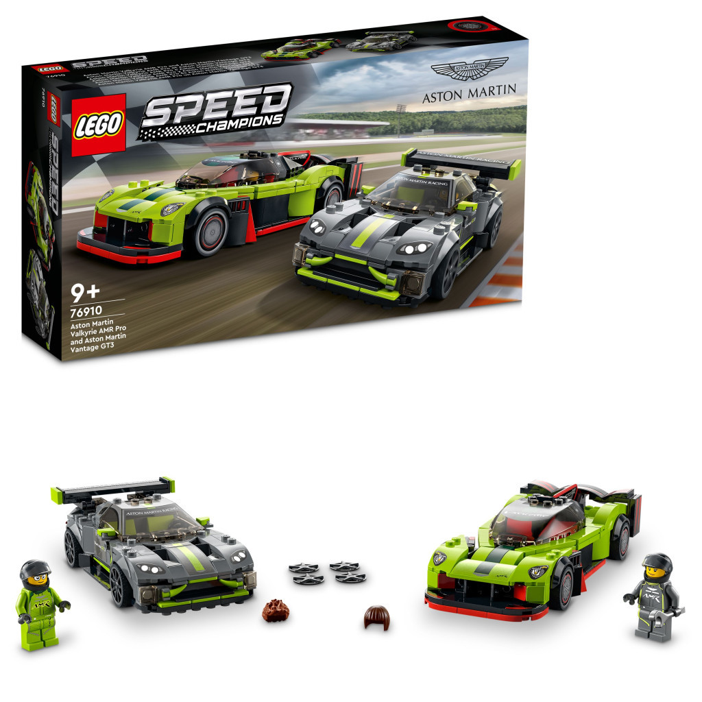 Конструктор LEGO Speed Champions Aston Martin Valkyrie AMR Pro і Aston Martin Vantage GT3 592 деталі (76910) - зображення 2