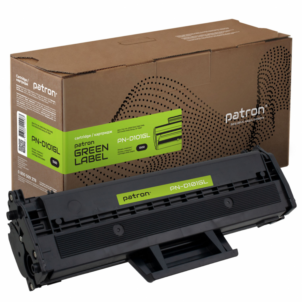 Картридж Patron SAMSUNG MLT-D101S (ML-2160) GREEN Label (PN-D101GL) - зображення 1