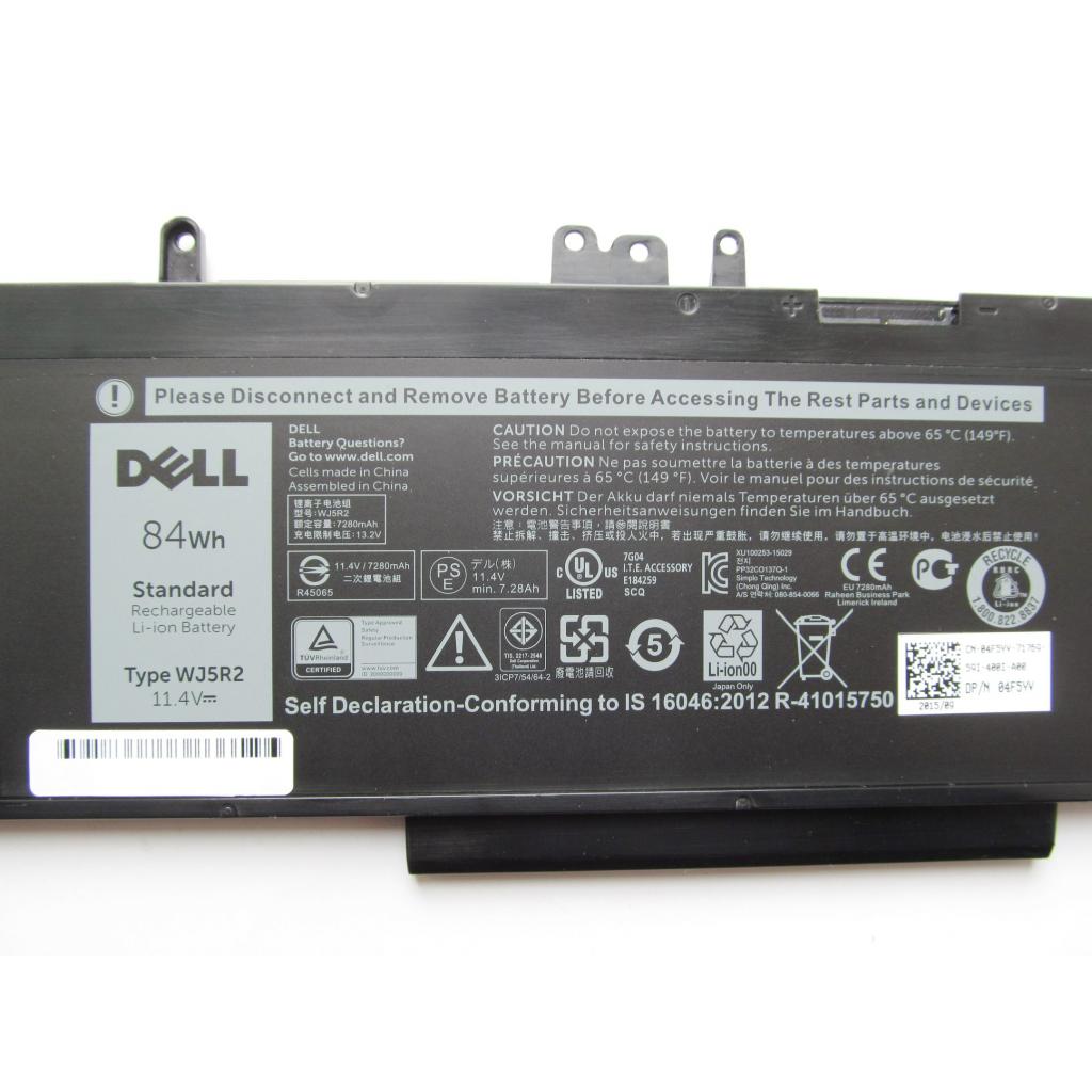 Акумулятор до ноутбука Dell Latitude E5570 WJ5R2, 84Wh (7280mAh), 6cell, 11.4V, Li-ion (A47406) - зображення 2