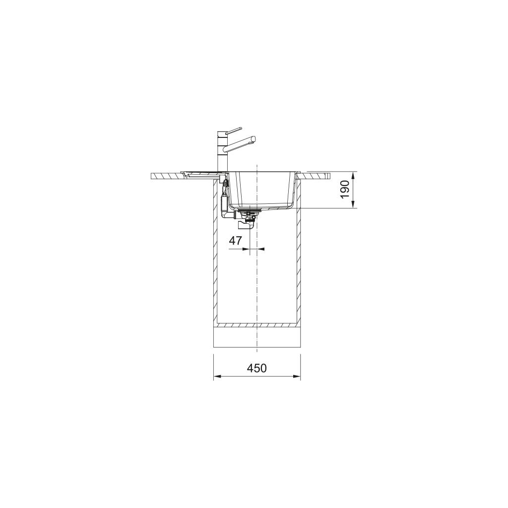 Мийка кухонна Franke City, фраграніт, онікс (114.0701.825) - зображення 3