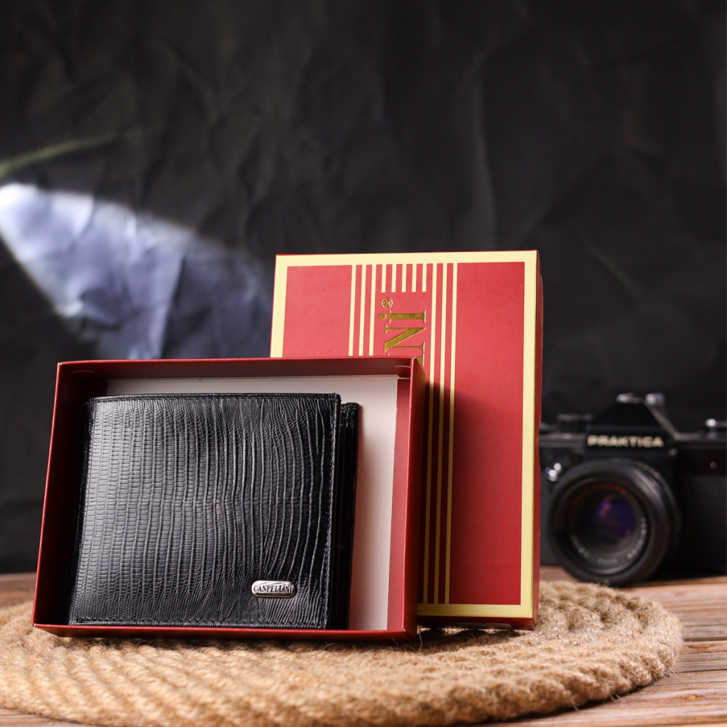 Гаманець Canpellini З натуральної шкіри Чорний (21587) - зображення 10