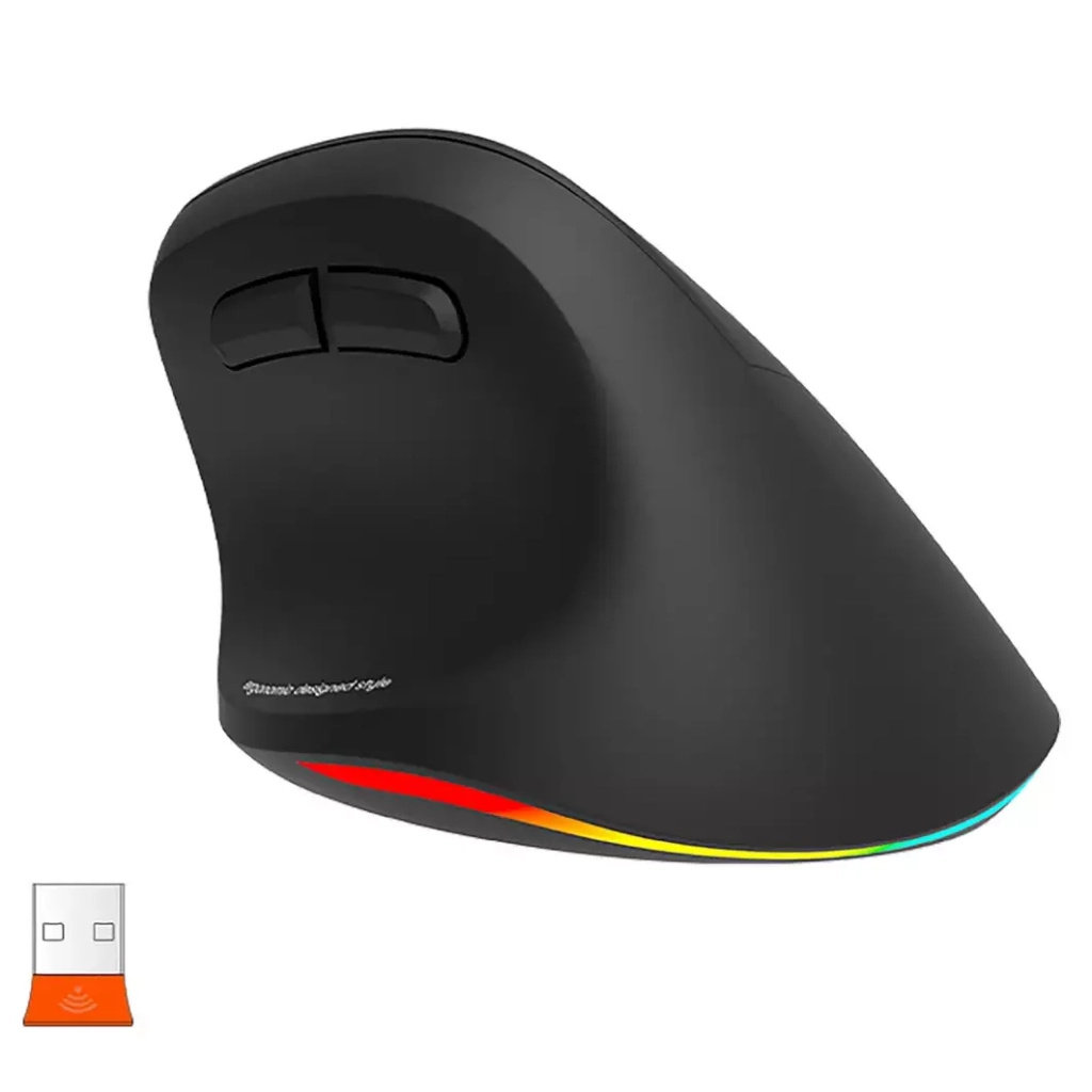 Мишка Meetion BTM010R RGB Bluetooth/Wireless Black (MT-BTM010R-A) - зображення 2