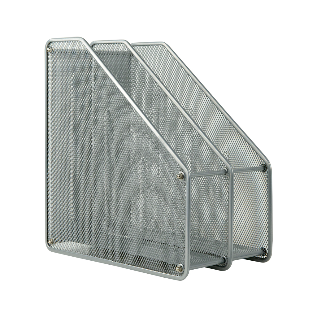 Лоток для паперів Axent вертикальний 2-в-1, металевий, срібний (2126-03-A) - зображення 1