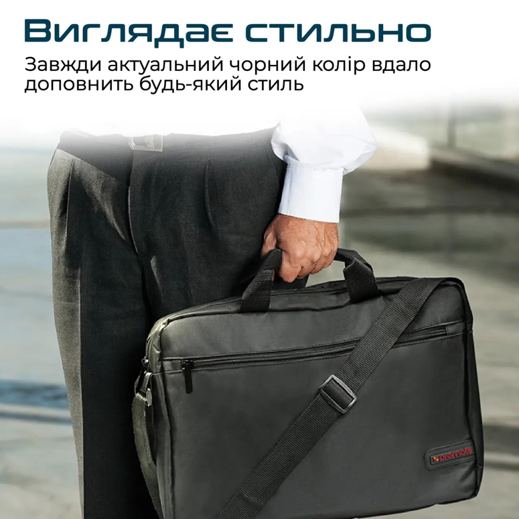 Сумка для ноутбука Promate 15.6" Gear-MB black (gear-mb.black) - зображення 5