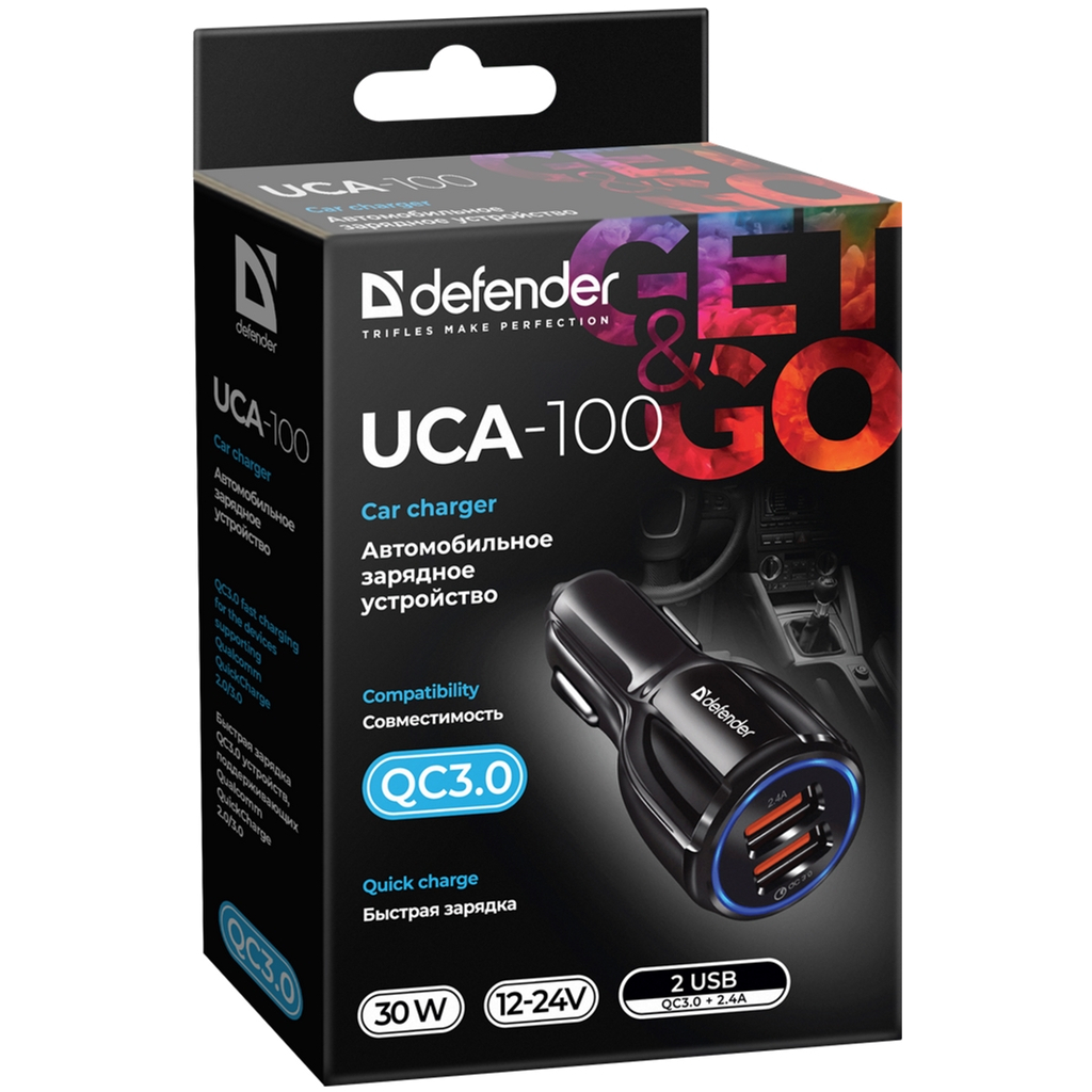 Зарядний пристрій Defender 2xUSB 30W (2xUSB-A) QC3.0 3А UCA-100 (83833) - зображення 4