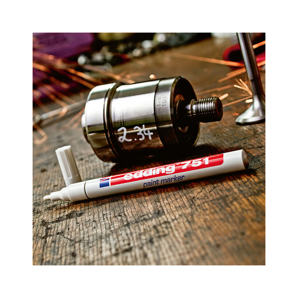 Маркер Edding Paint 1-2 мм круглий білий (e-751/49) - зображення 2