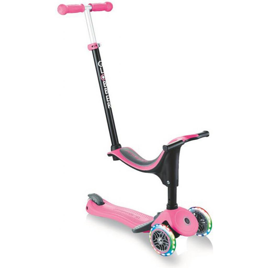 Самокат Globber Go up sporty plus lights 5 в 1 рожевий з підсвічуванням (642-110) - зображення 1