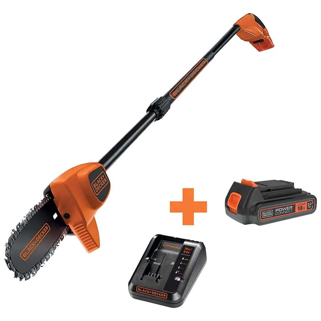 Кущоріз Black&Decker висоторіз, 18V,2Ah, штанга 150-244 см, довжина шини 20 см (GPC1820L20) - изображение 5