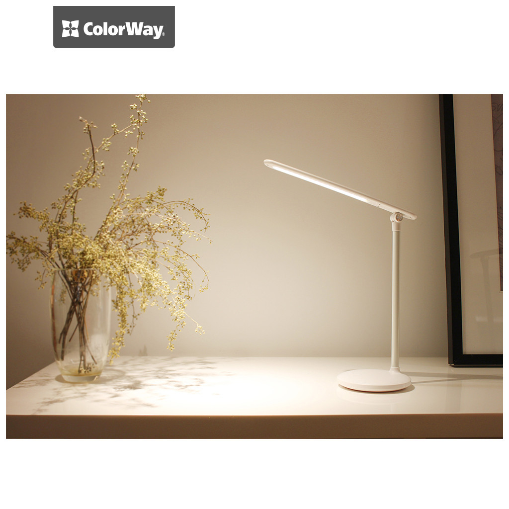 Настільна лампа ColorWay 4W з вбудованим акумулятором 1800 mAh USB in/out 5V*1A, white (CW-DL02B-W) - зображення 5