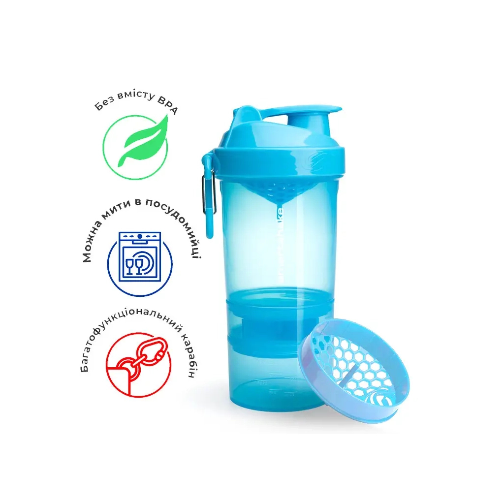 Шейкер спортивний SmartShake Original2GO 600ml Neon Blue (10560102) - зображення 9