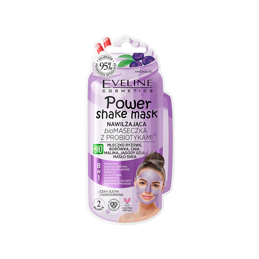 Маска для обличчя Eveline Cosmetics Зволожувальна біомаска-пілінг з пробіотиками 10 мл (5903416025108) - зображення 1