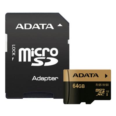 Карта пам'яті ADATA 64GB microSD class 10 XPG UHS-I U3 (AUSDX64GXUI3-RA1) - зображення 1