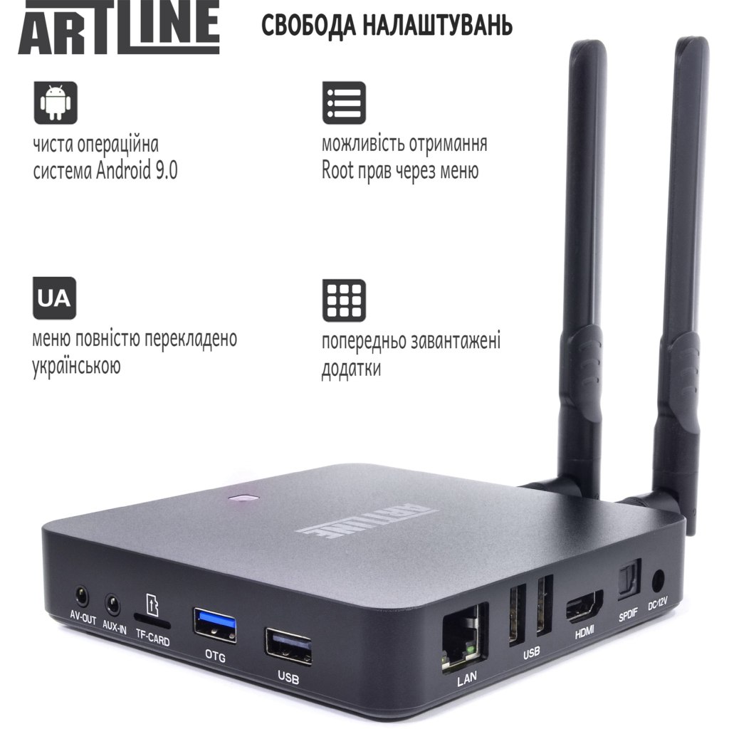 Медіаплеєр Artline TvBox KM6 (KM6) - зображення 3