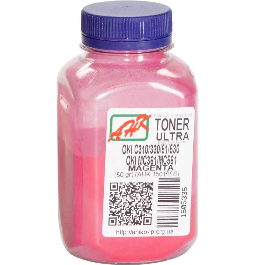 Тонер OKI C310/330/510/530, Glossy, 60г Magenta AHK (1501446) - зображення 1