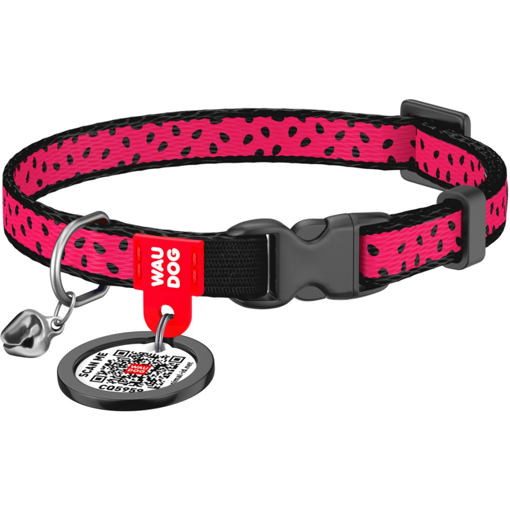 Нашийник для тварин WAUDOG Кавун з QR паспортом XS 20-30 см (5269) - изображение 1