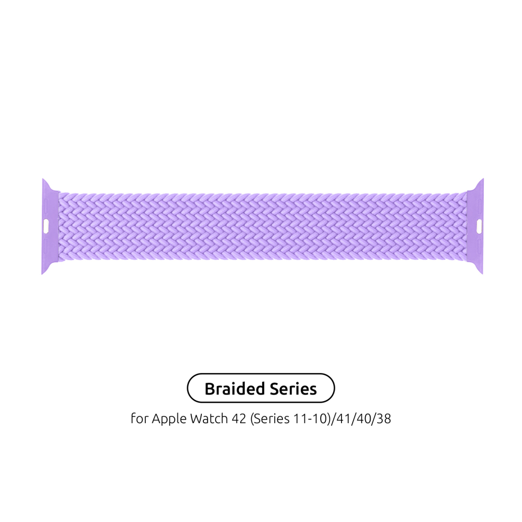 Ремінець до смарт-годинника Armorstandart Braided Solo Loop для Apple Watch 42 (Series 11-10)/41/40/38 Lavender Grey Size 6 (144 mm) (ARM64899) - зображення 1