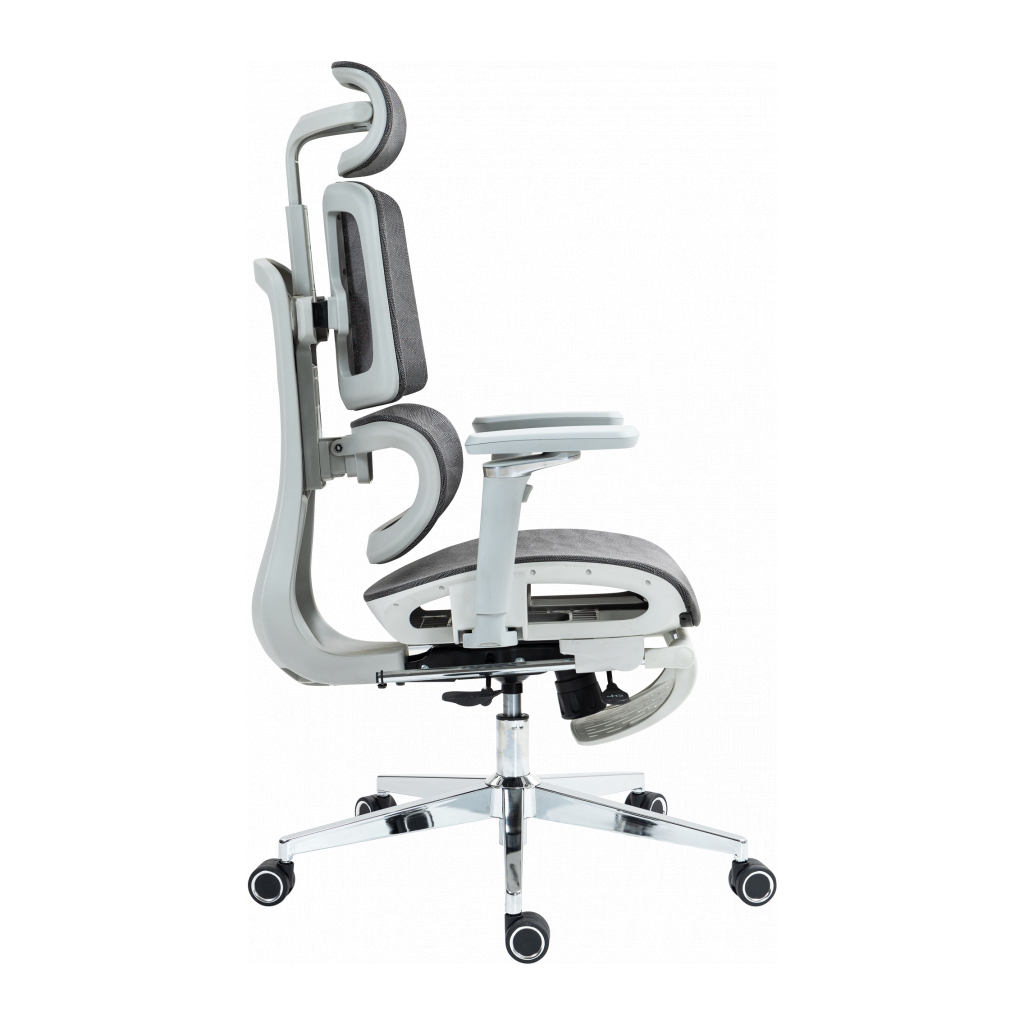 Офісне крісло GT Racer B-2450 White/Gray - зображення 5