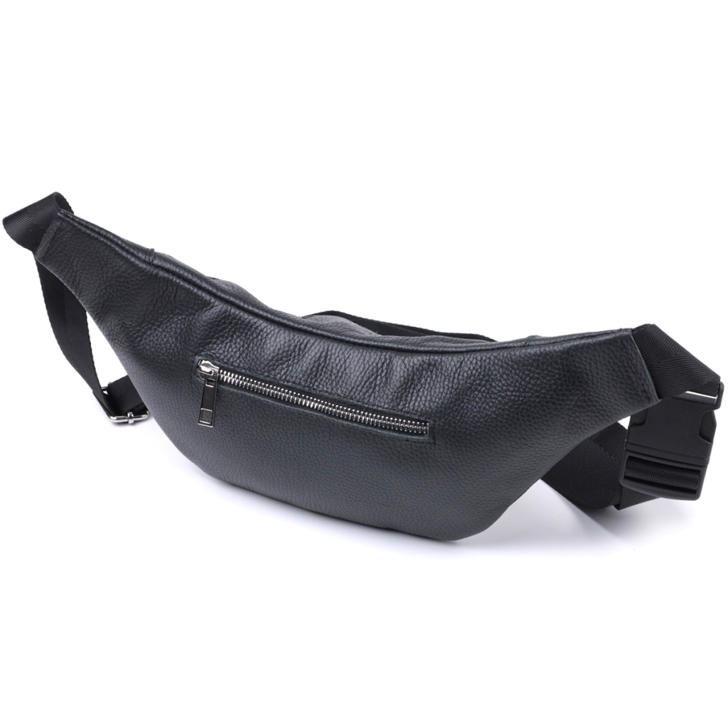 Сумка Shvigel Бананка унісекс з натуральної шкіри Чорна (22824) - зображення 2