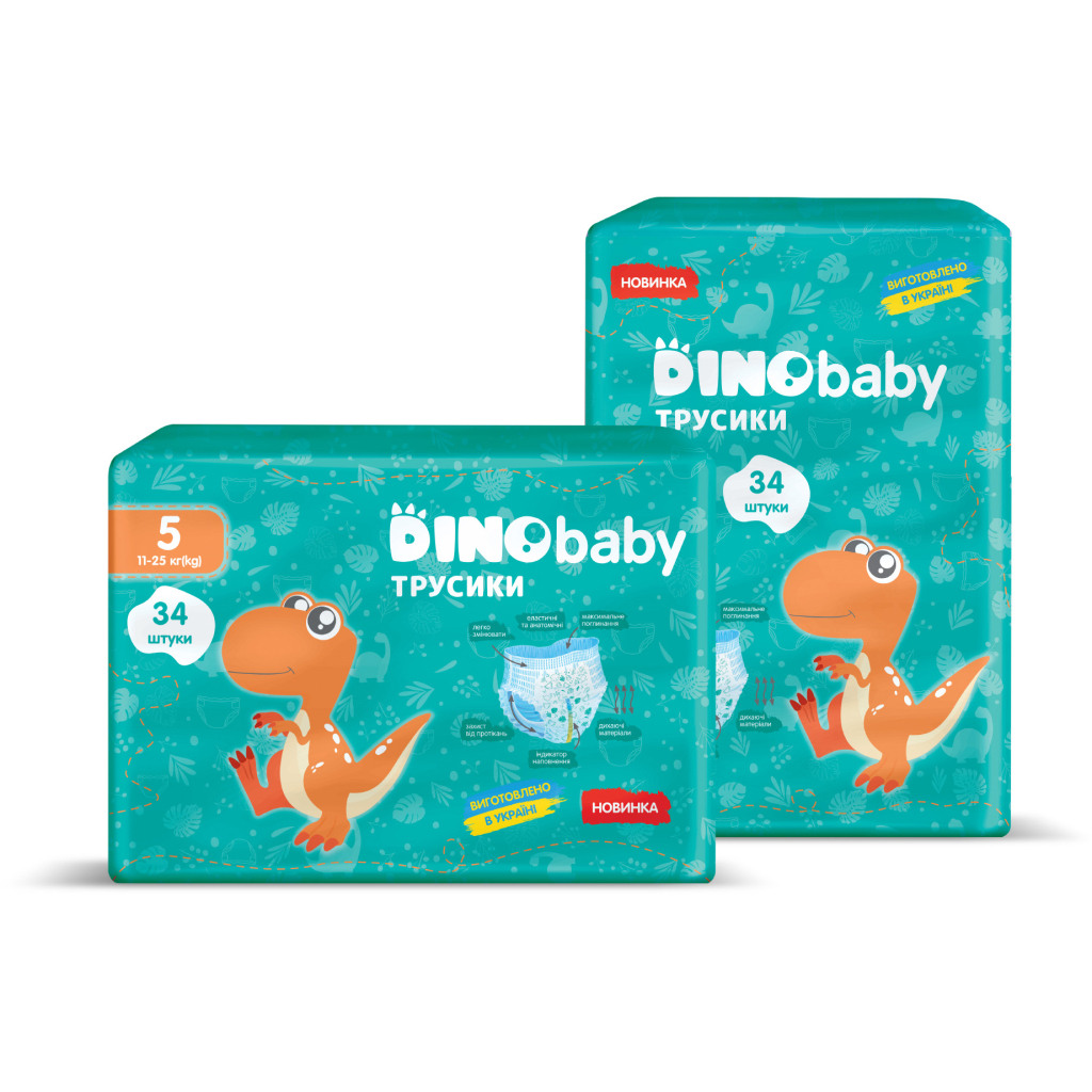 Підгузки Dino Baby Розмір 5 (11-25кг) 34 шт (4823098413967) - изображение 2