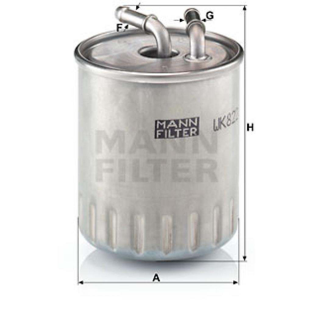 Фільтр паливний Mann WK822/3 - зображення 1