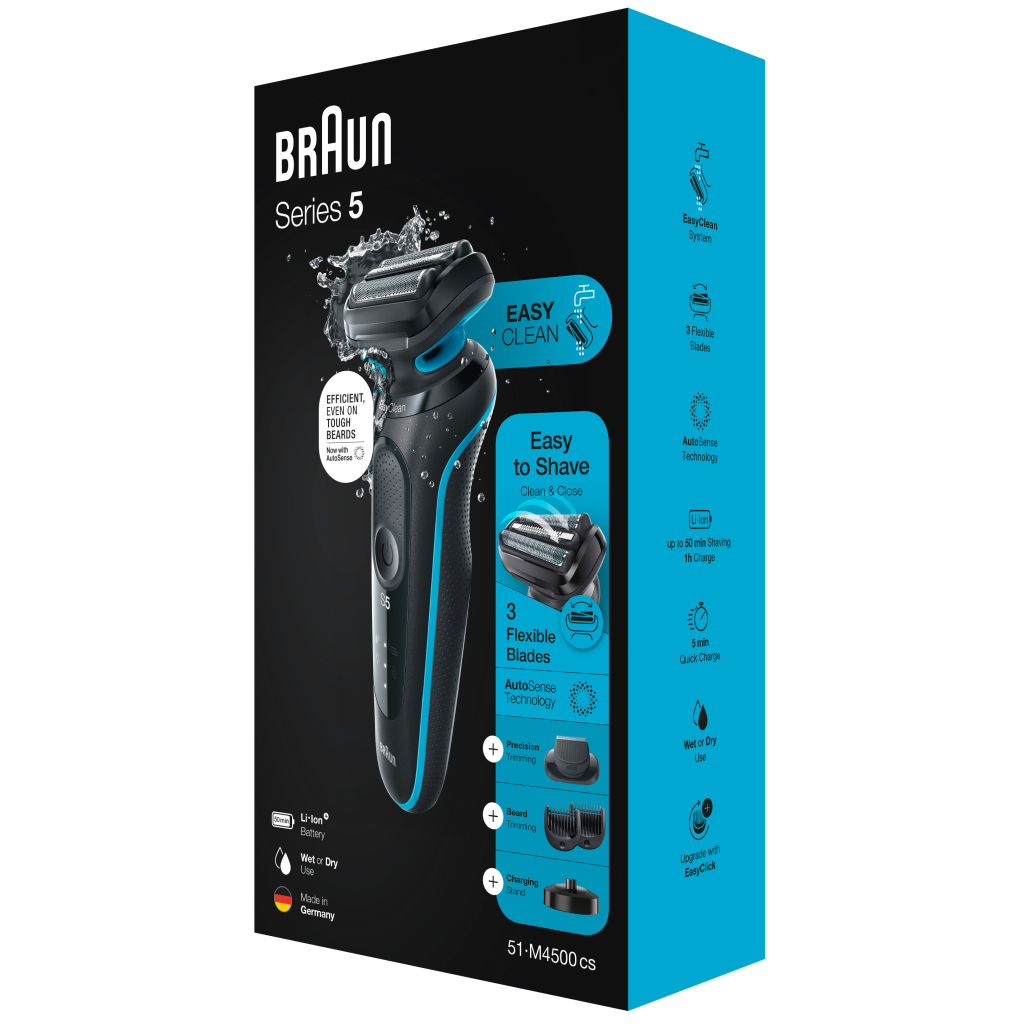 Електробритва Braun Series 5 51-M4500cs BLACK / MINT - зображення 8