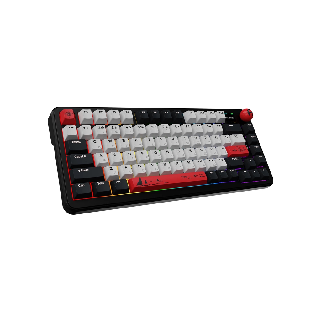 Клавіатура Ajazz AK820 MAX Avocado Switch Black RGB USB/Wireless/Bluetooth UA Black (AK820MAX-AS-BG) - зображення 4