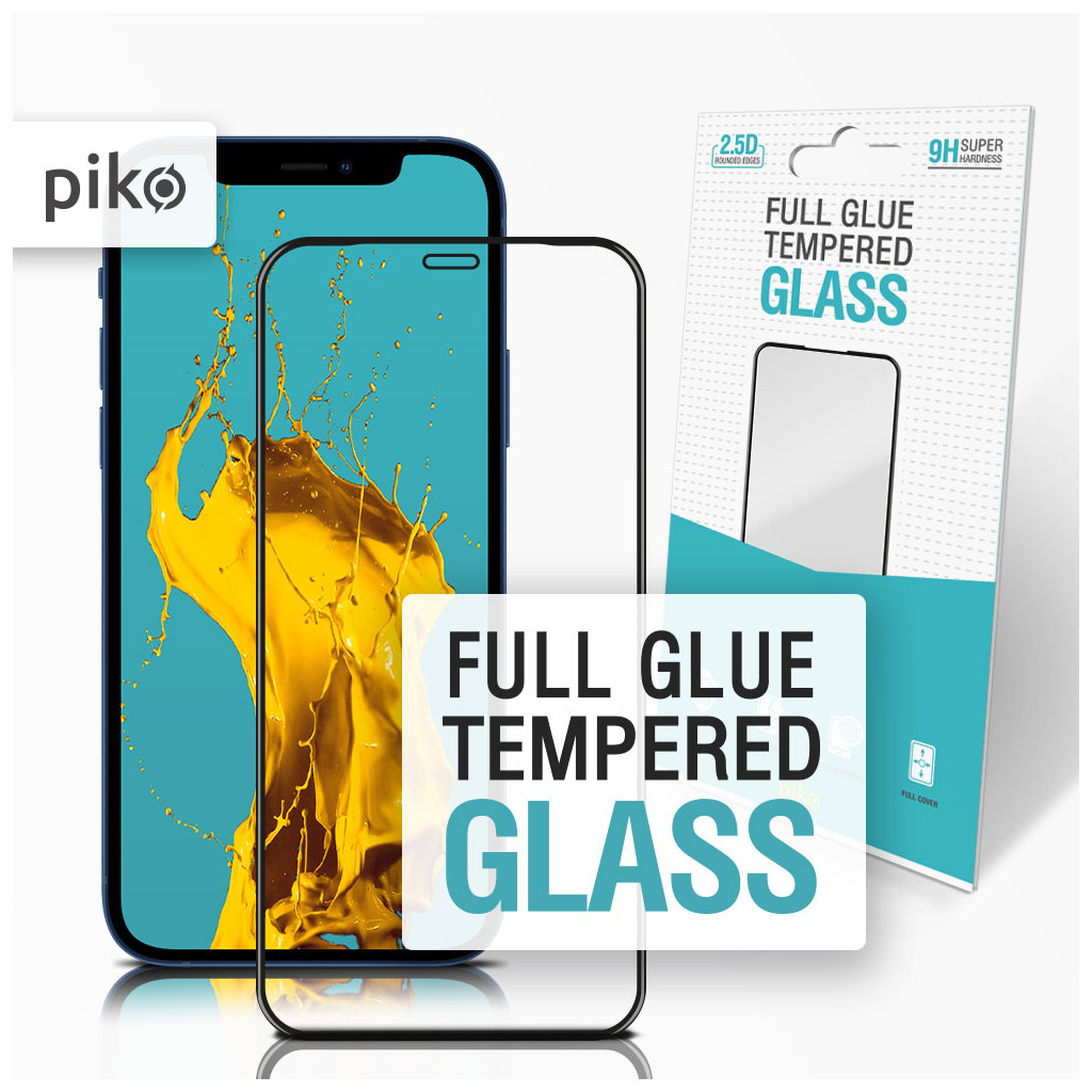 Скло захисне Piko Full Glue Apple Iphone 12 (black) (1283126506444) - зображення 1