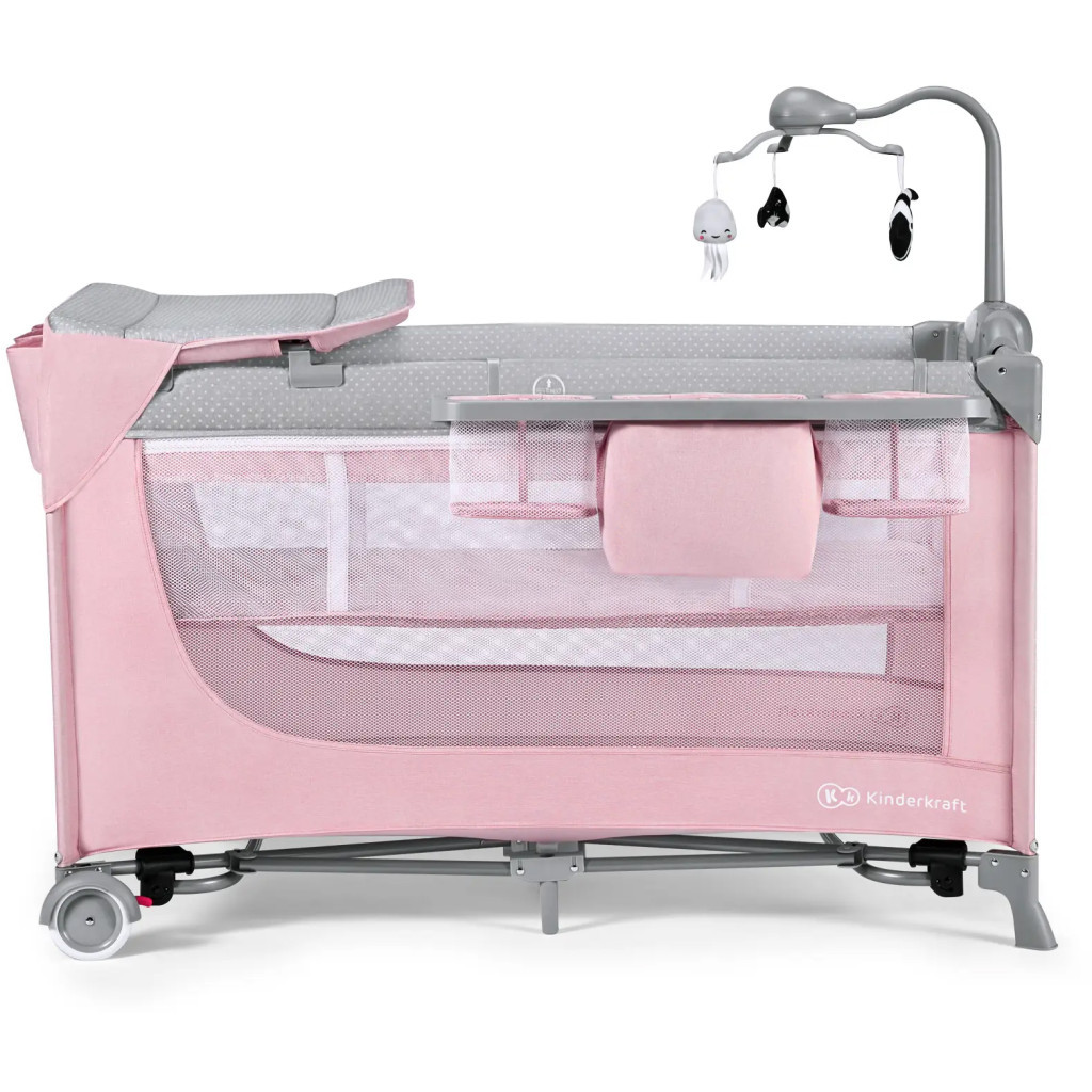 Ліжечко Kinderkraft манеж з пеленатором Leody Pink (5902533917945) - зображення 2