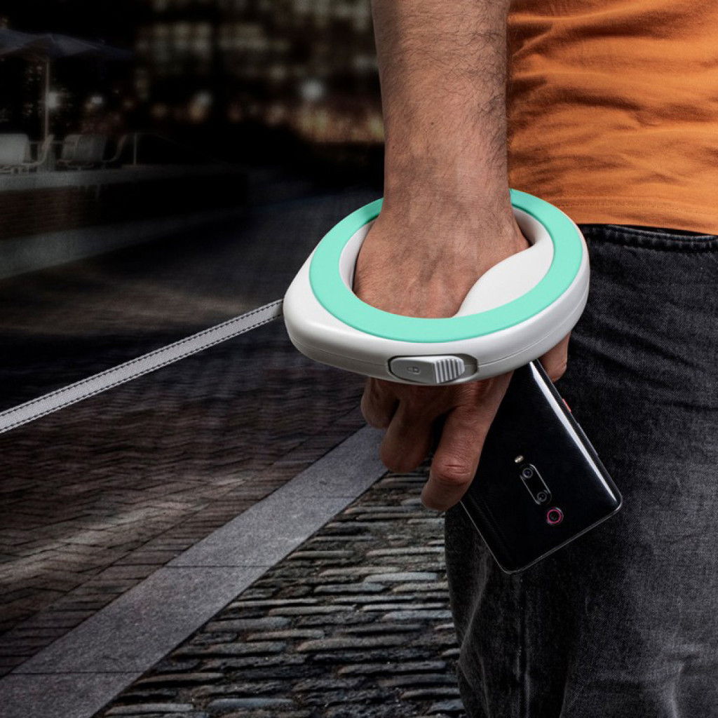 Повідець для собак WAUDOG R-leash світловідбиваюча стрічка XS-M до 40 кг 2.9 м салатовий (81275) - изображение 7