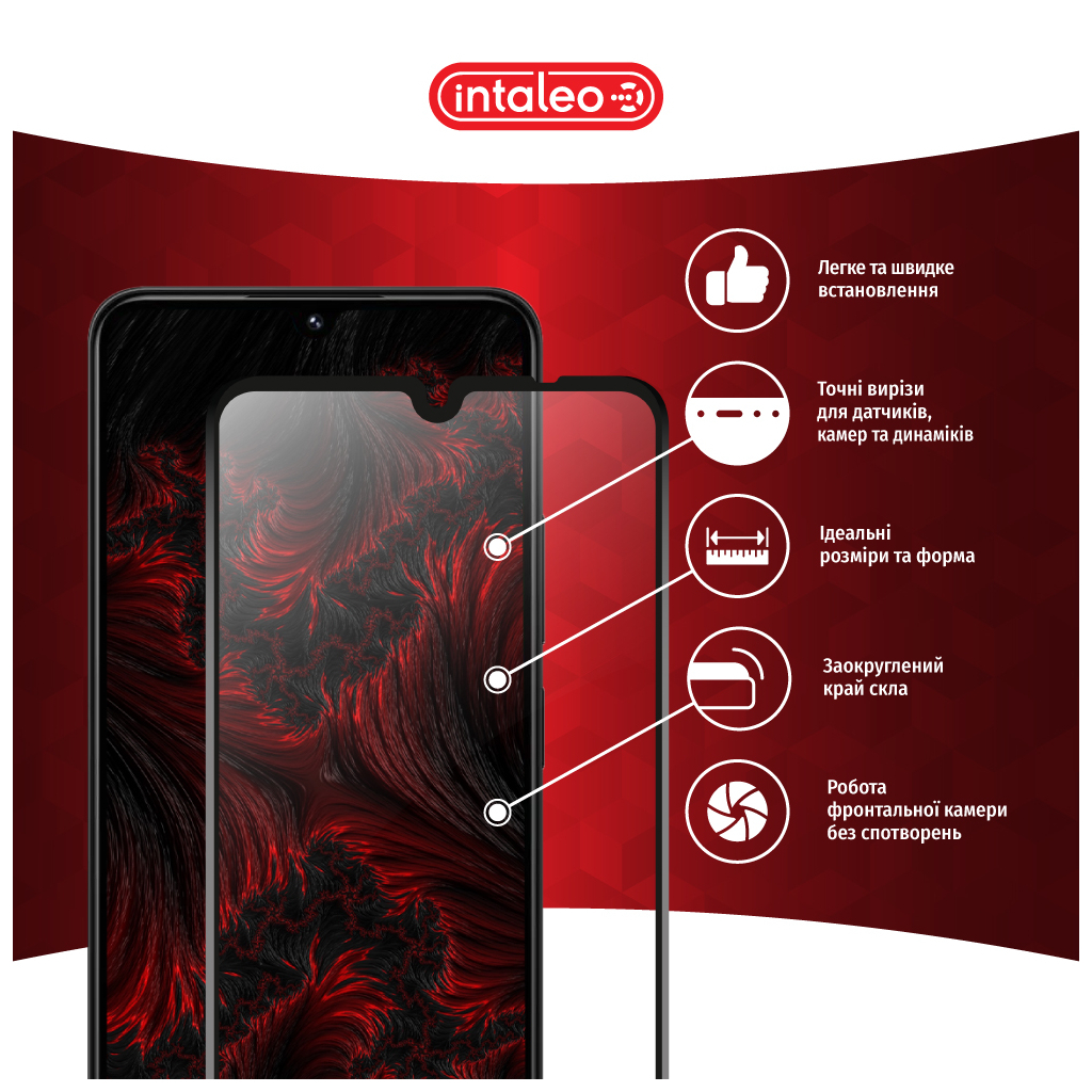 Скло захисне Intaleo Full Glue Xiaomi Poco C75 Black (1283126608001) - зображення 3