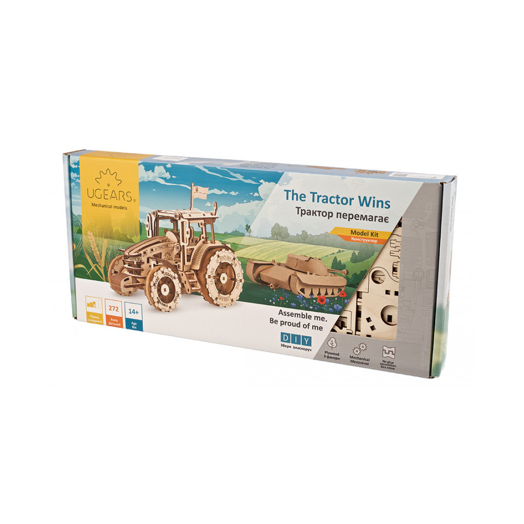 Конструктор Ugears Трактор перемагає (6337390) - зображення 7
