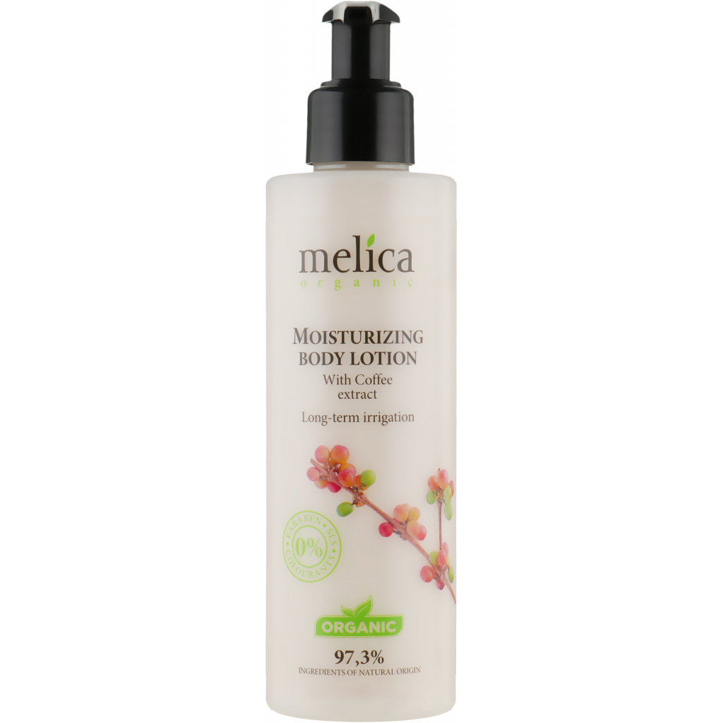 Молочко для тіла Melica Organic зволожуюче з екстрактом кави 200 мл (4770416001071) - зображення 1